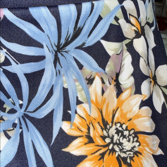 Suzy Shier Navy Floral Sleeveless Skater Dress NWOT Sm Vintage vibes - Picture 6 of 13